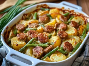 sausage green bean potato casserole