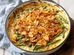 cheesy green bean casserole recipe