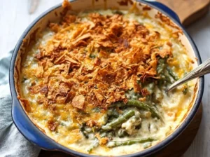 cheesy green bean casserole recipe