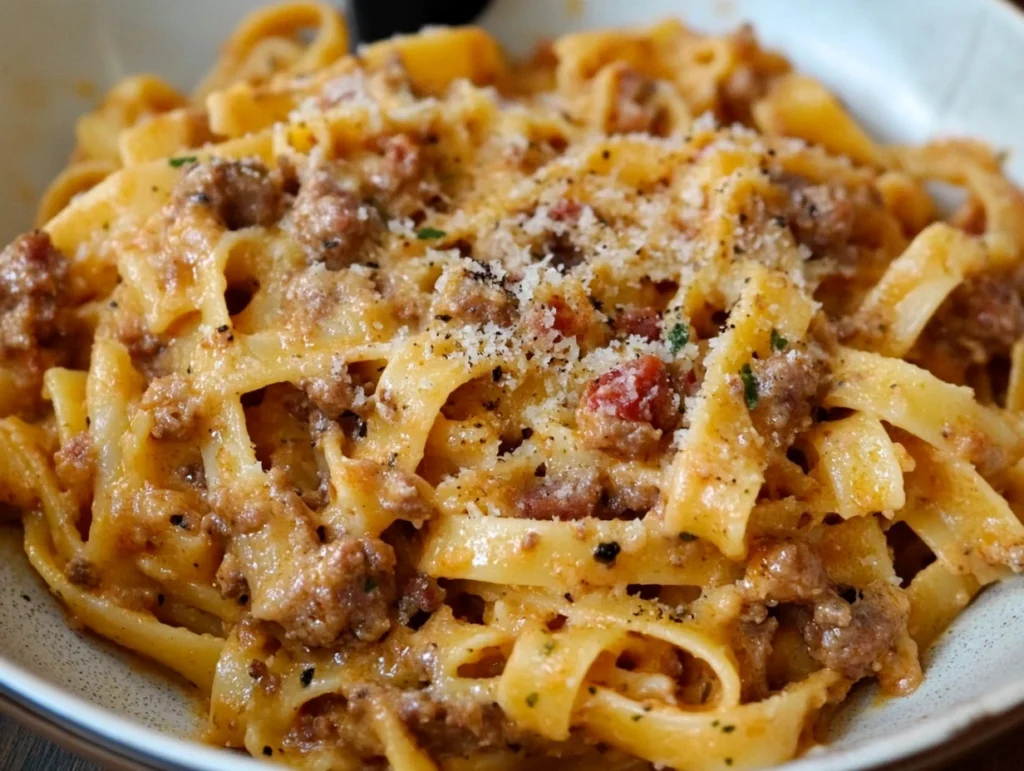 creamy sausage pasta