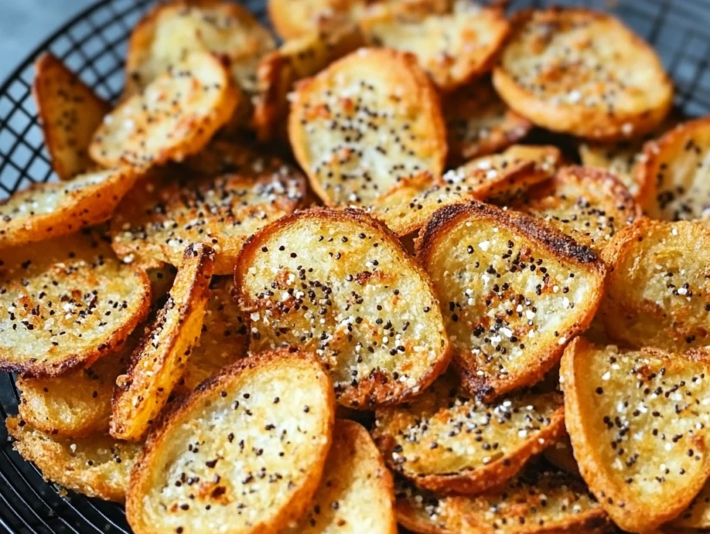 homemade bagel chips