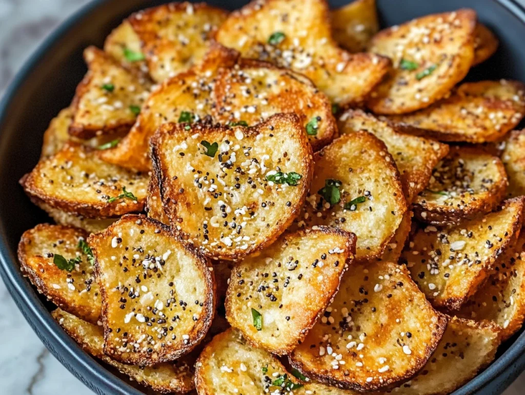 homemade bagel chips