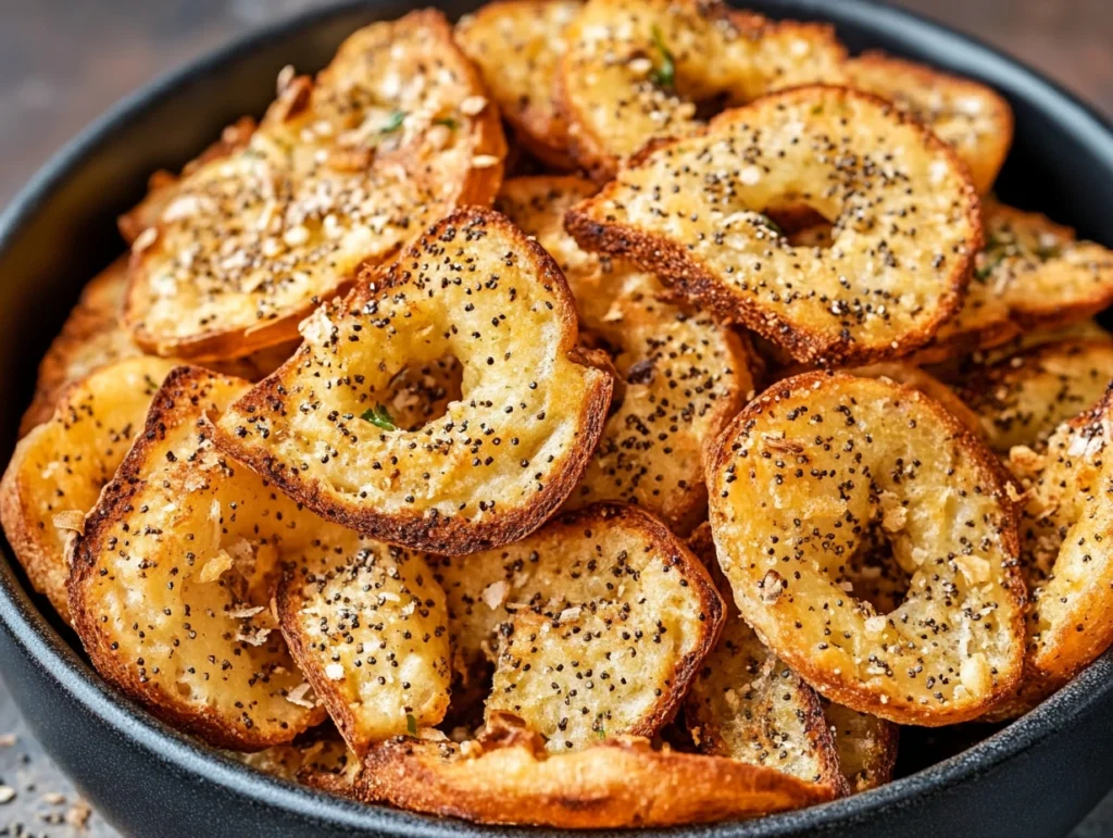 homemade bagel chips