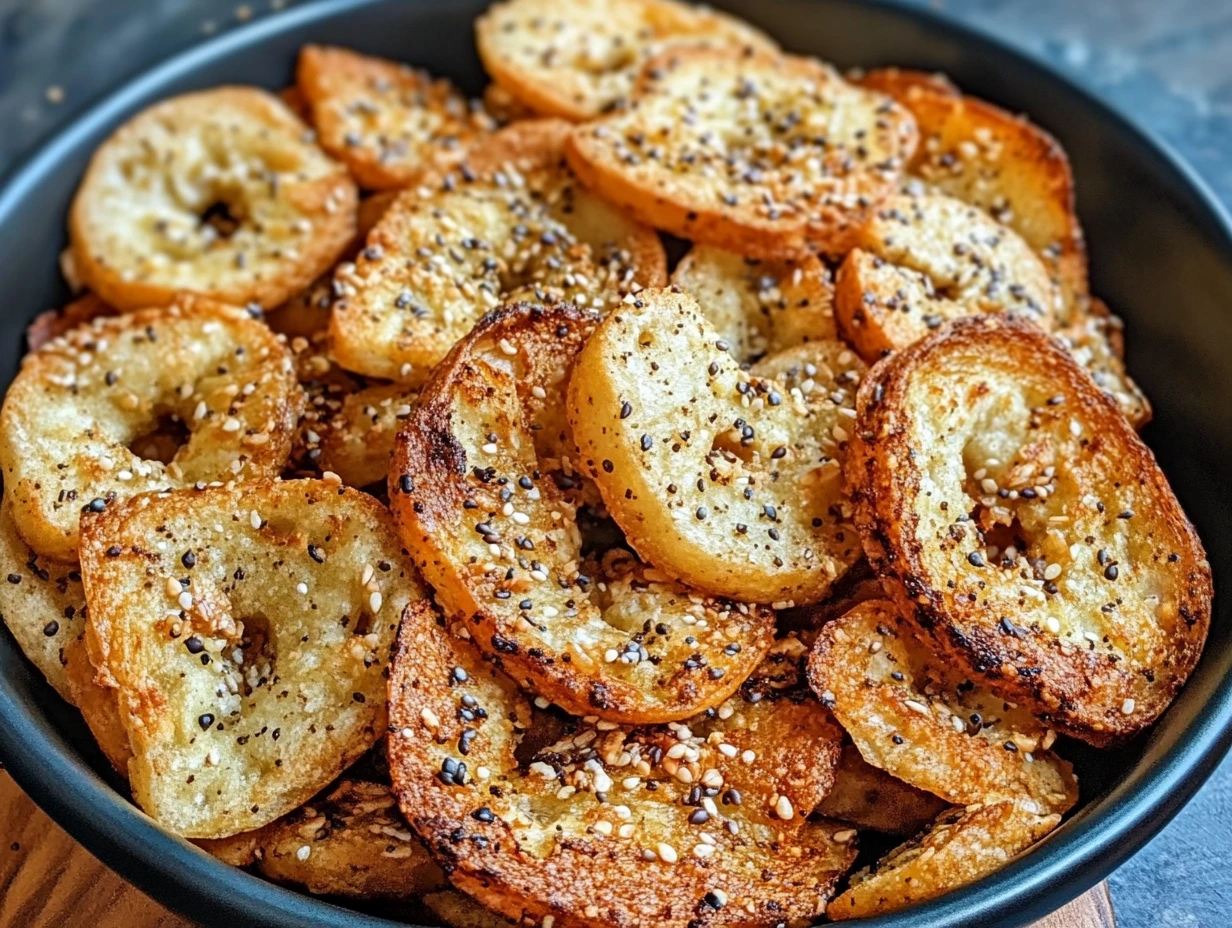 homemade bagel chips