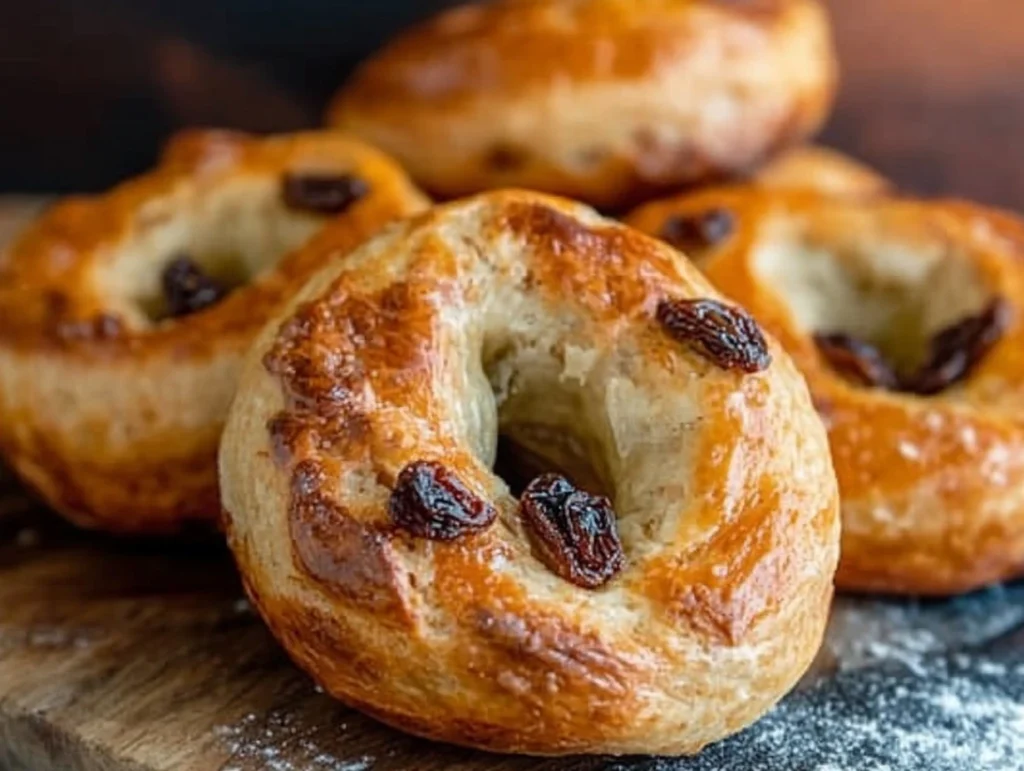 homemade cinnamon raisin bagels