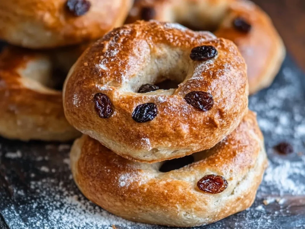 homemade cinnamon raisin bagels