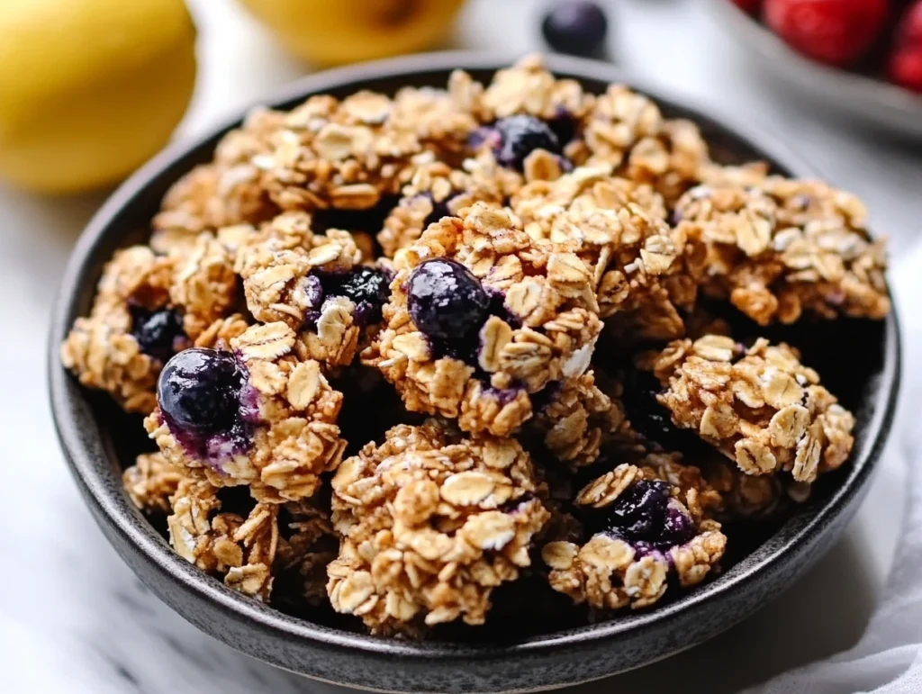 lemon blueberry granola clusters