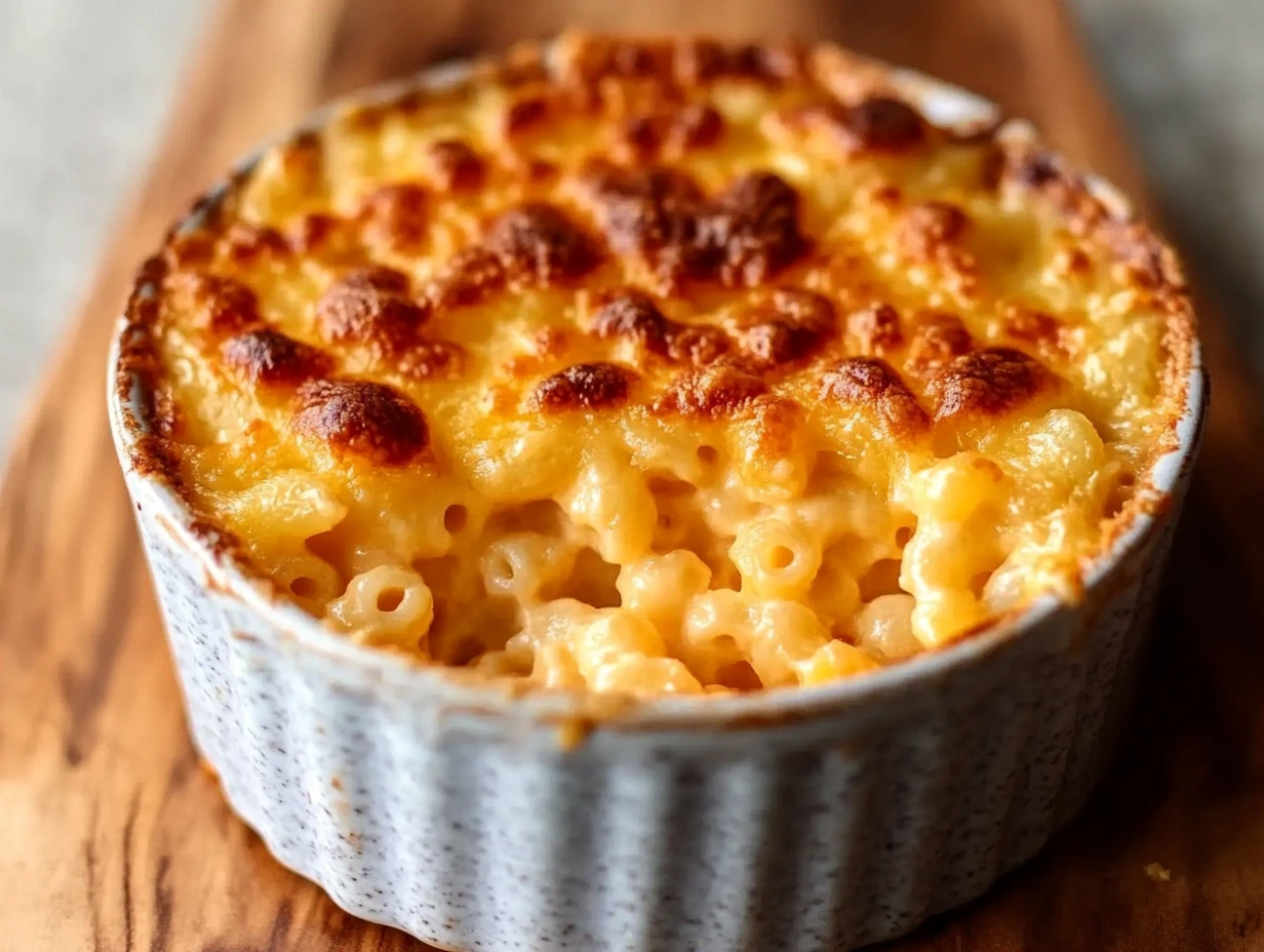 Old-fashioned baked macaroni and cheese