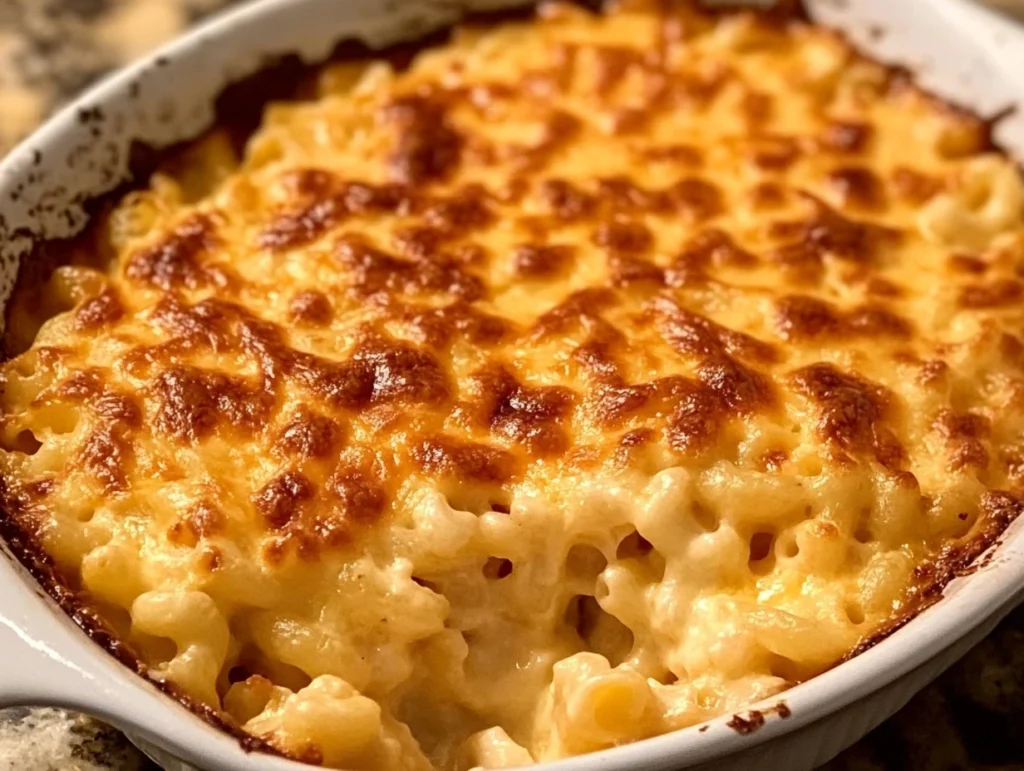 Old-fashioned baked macaroni and cheese