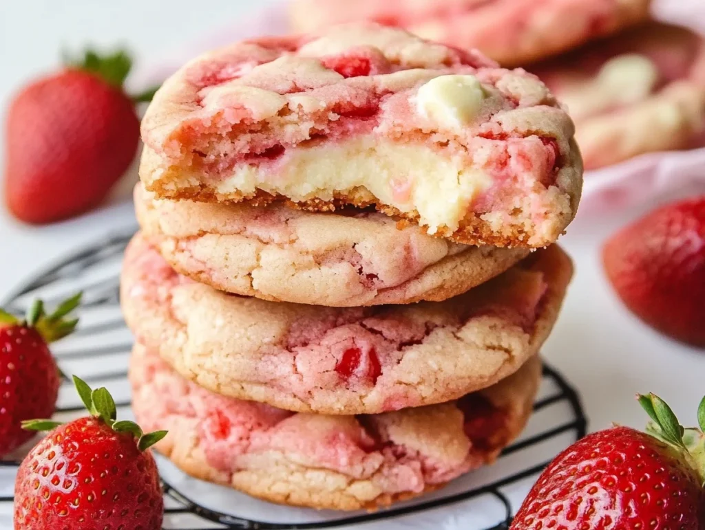 strawberry cheesecake cookies