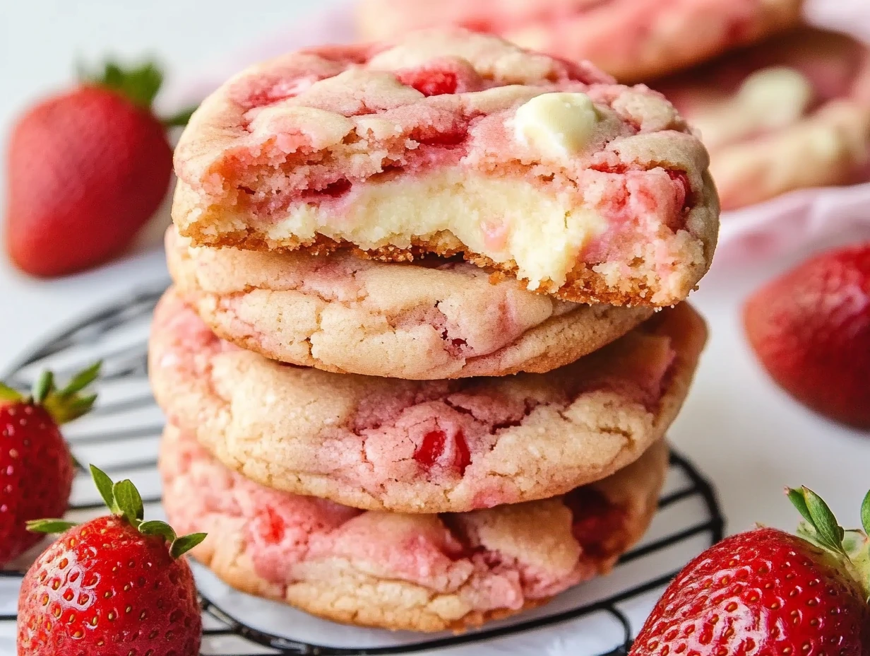 strawberry cheesecake cookies