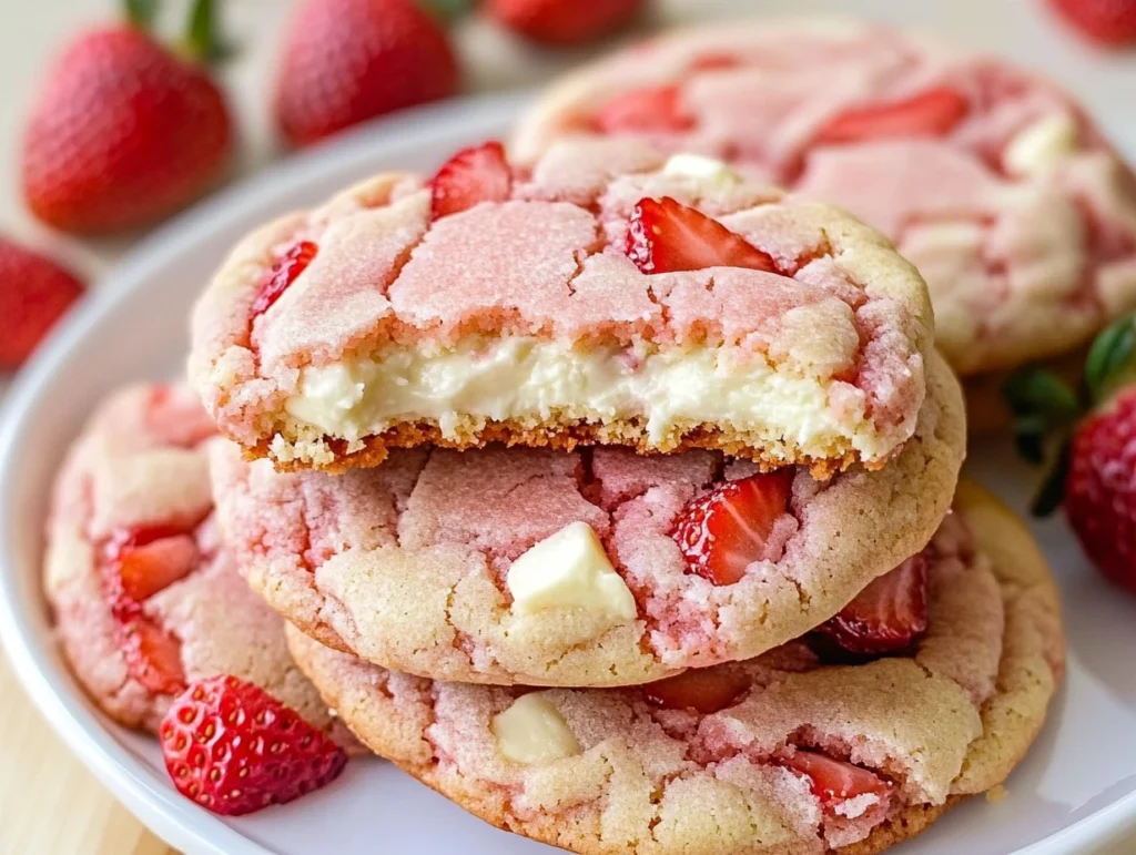 strawberry cheesecake cookies