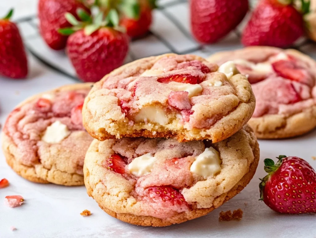 strawberry cheesecake cookies