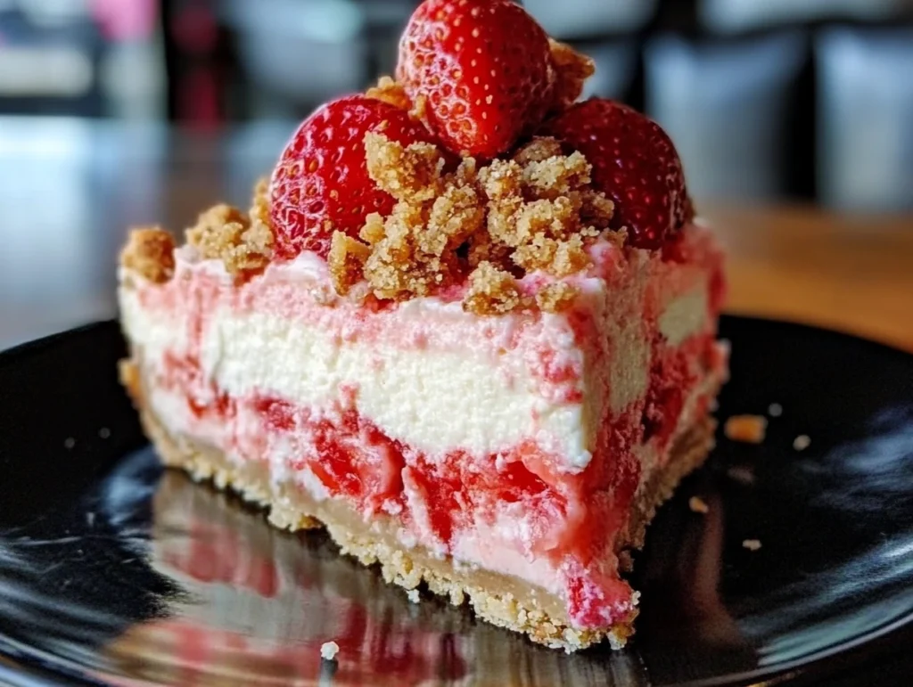 strawberry crunch cheesecake