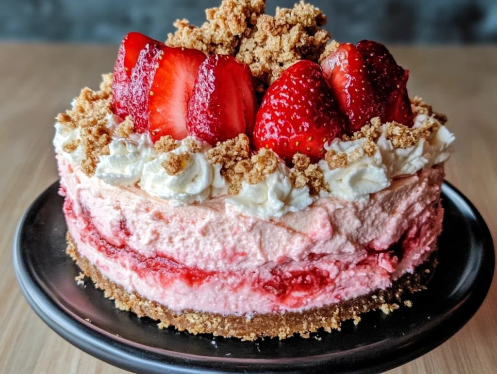 strawberry crunch cheesecake