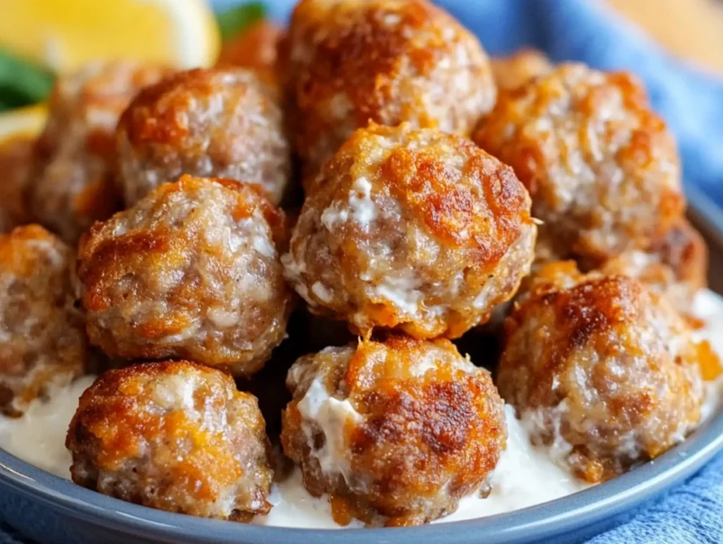 Sausage balls with cream cheese