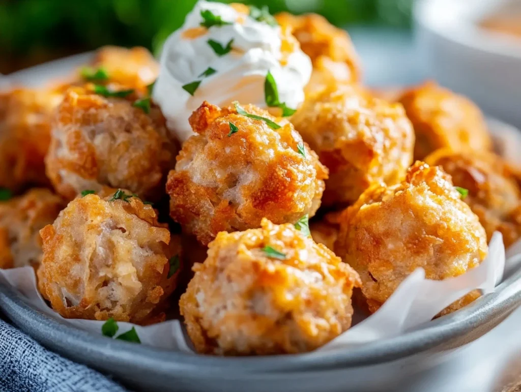 Sausage balls with cream cheese