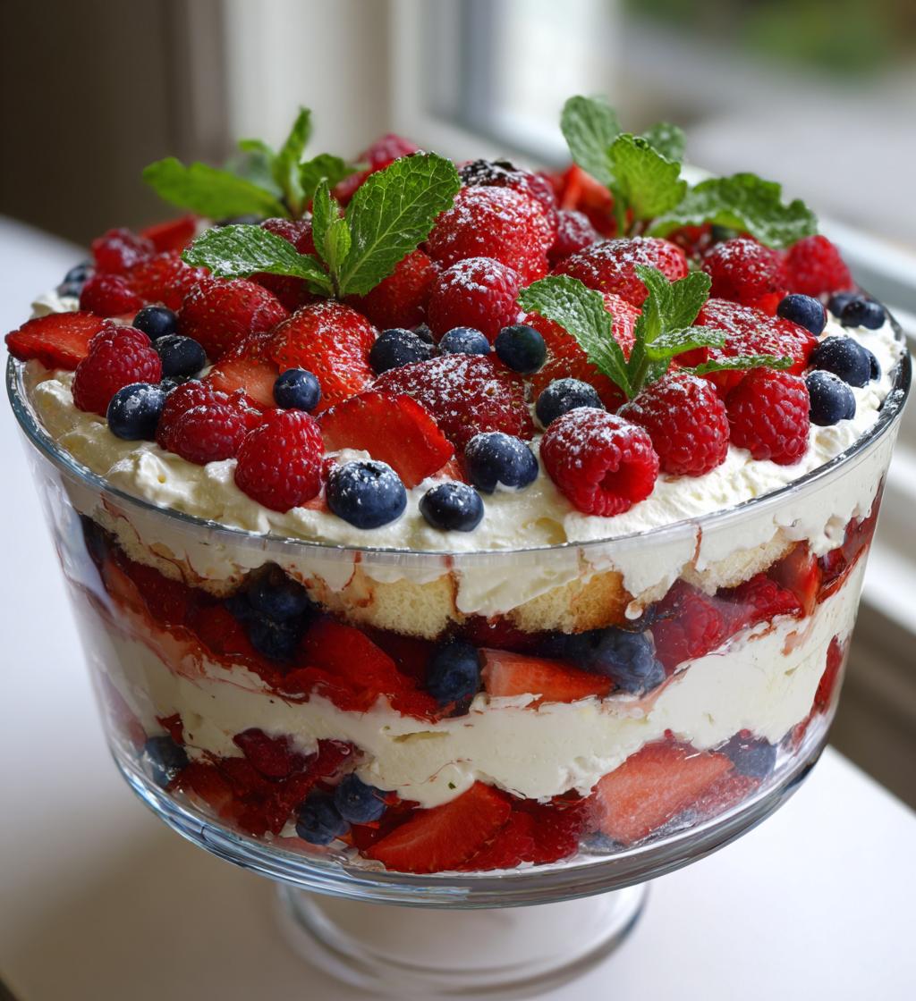 berry trifle with mascarpone whip